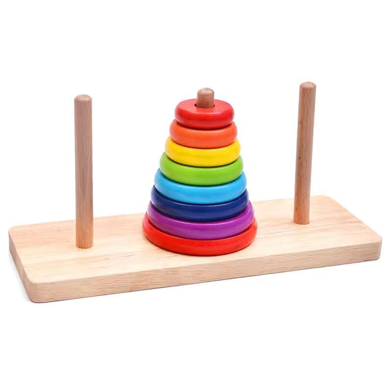 Wooden intellectual tower of Hanoi