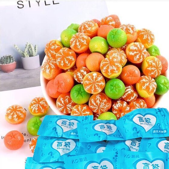 Semi-stereoscopic transparent fruit diy accessories simulation fruit persimmon pineapple fruit blind bag Children's Day gift