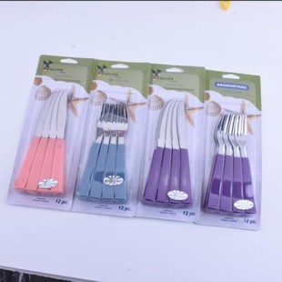 Steak Knife and Fork 8-Piece Set Pp Handle Factory Ready Stock Customizable Logo Oem Affordable Color