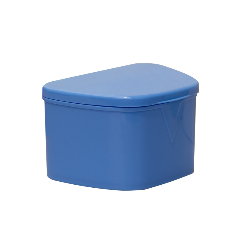 Caja de dientes de color dental, caja de almacenamiento de dientes trapezoidal, caja de retenedor, caja de dentadura, caja de dentadura, caja de frenillos, caja de almacenamiento