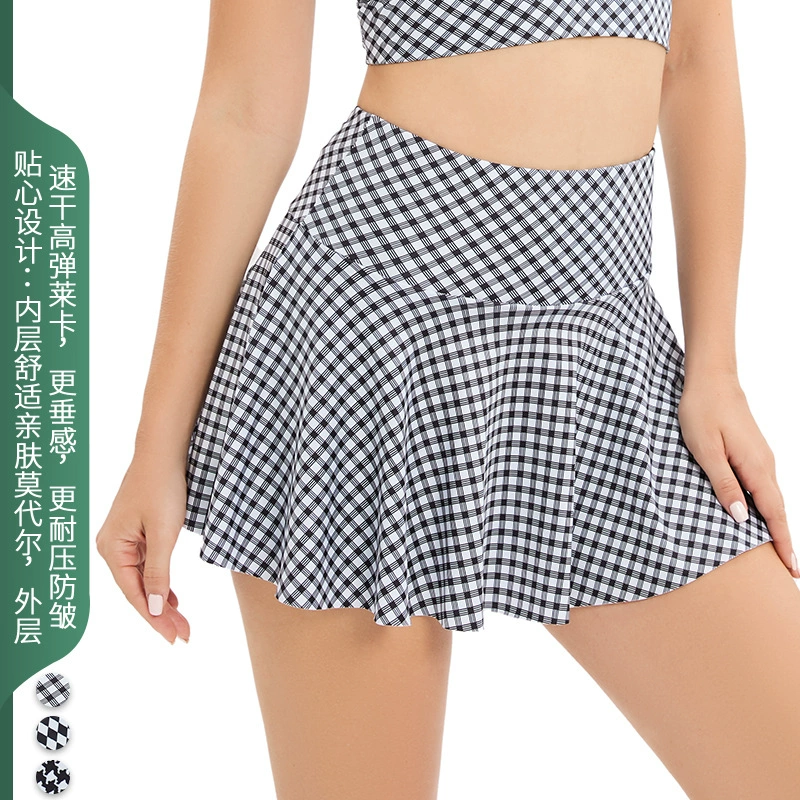 Спортивная юбка для бега на открытом воздухе, фитнеса, велоспорта, йоги, с принтом, для гольфа и тенниса