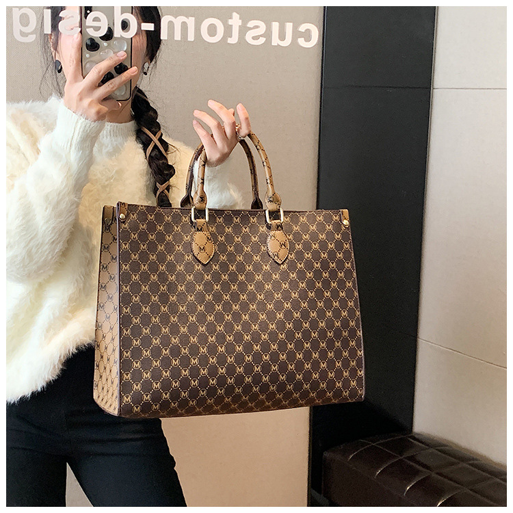 Bolso de hombro para mujer bolso retro de gran capacidad tendencia_voghion.com