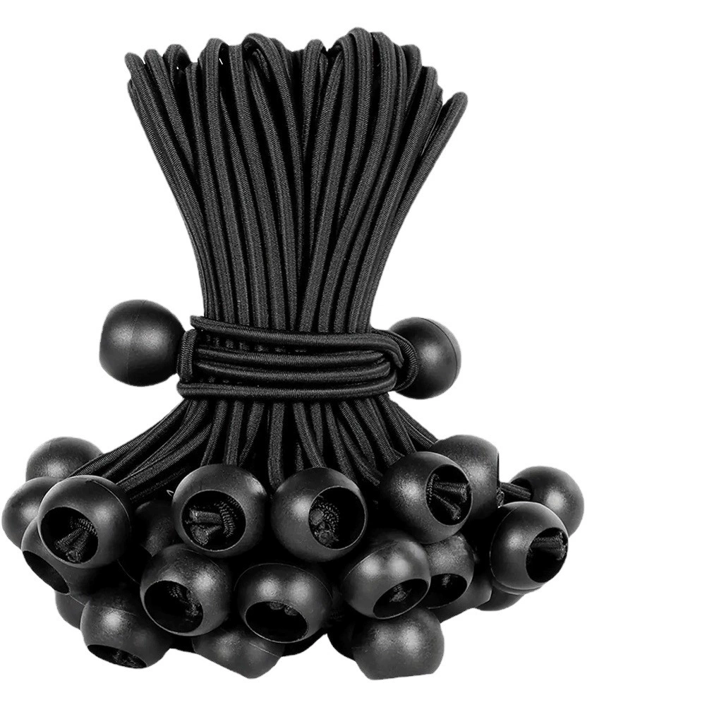 Уличная палатка Навес Кемпинг Фиксированный связанный шар Веревка в комплекте Пластиковая шаровая Головка Круглая эластичная банджи-веревка