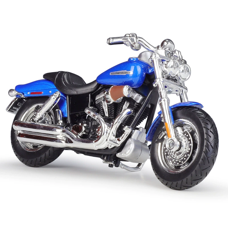 Michi Tu масштаб 1:18 Harley 2009 FXDFSE CVO FAT BOB, имитационная сплавная модель мотоцикла с подставкой