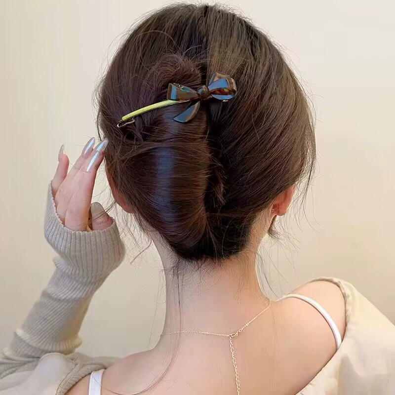 Заколка- Hairgrip с бантом, краб-пин, аксессуар для волос, стиль высокого класса