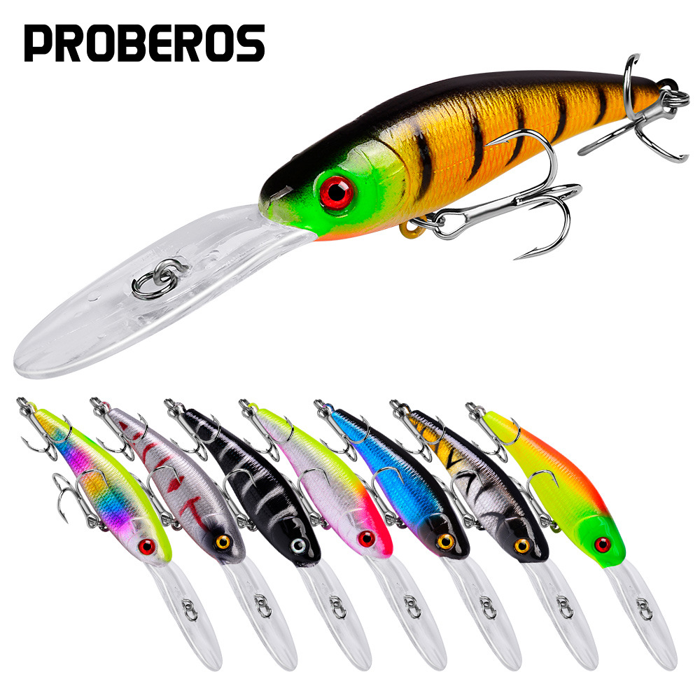 Shallow Diving Minnow Lures Hard Plastic Baits Bass Trout Fresh Water Fishing Lure