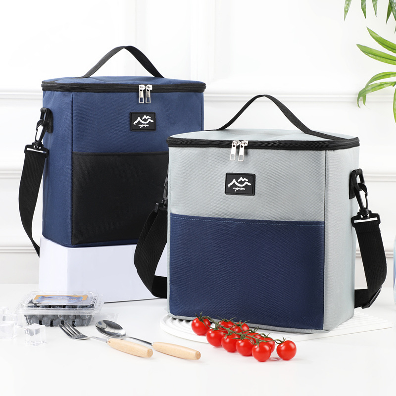 Nueva bolsa de aislamiento de color a juego, bolsa de hielo de picnic, bolsa de arroz con cinturón de mano, bolsa de lonchera grande de papel de aluminio, bolsa de comida para acampar