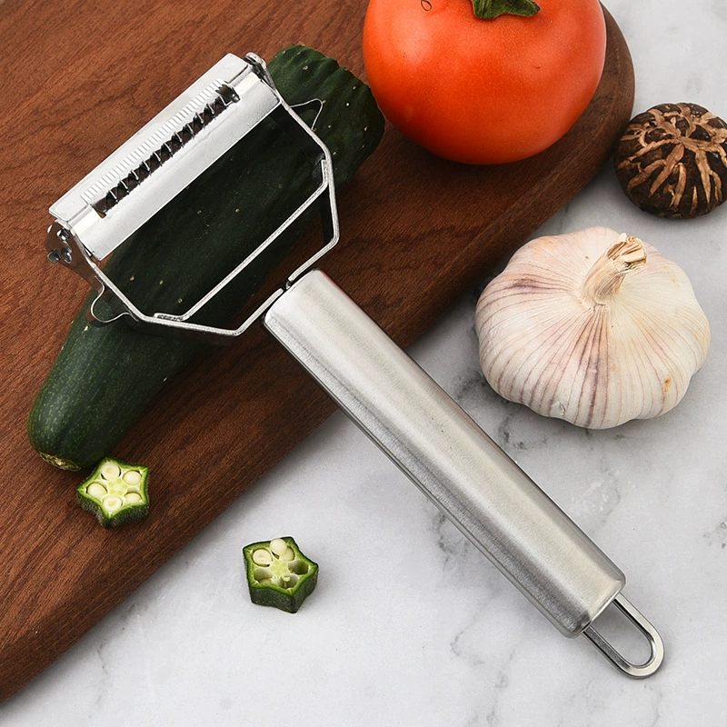 Нержавеющая сталь Двойной головка очиститель дыни строгать фрукты нож для очистки картофеля скребка для овощей инструмент для кухни