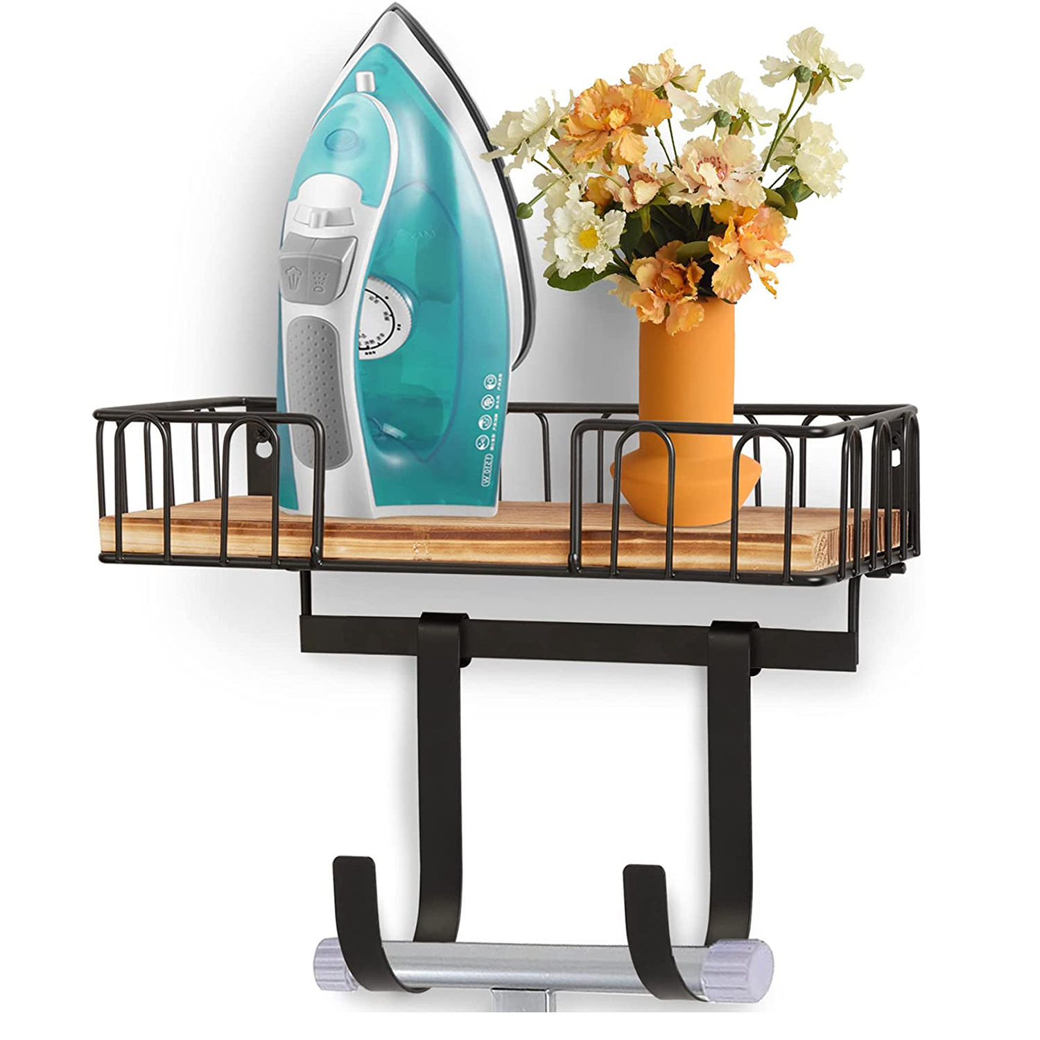 Wooden Wall Rack Entrance Key Bag Hanger Wall-mounted Living Room Bedroom Decorative Storage Rack