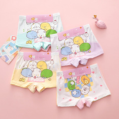 [6 pieces] Children's underwear, girls' modal soft shorts, boxer briefs, summer thin, medium and large children's girls four