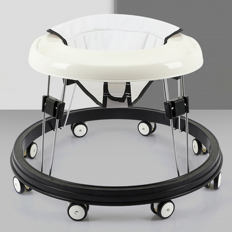 흰색 PU 소프트 쿠션/원버튼 폴딩/저소음 범용 휠 - 9단계 [프레임 5단계 + 시트쿠션 4단계 조절] 최대 45cm