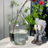 Hjm-Nordic wholesale hanging clock glass vase transparent horses drunk wood small mouth bald flower bleach hydroponic landing