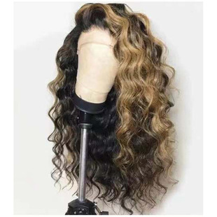European and American wigs European and American women's short hair fluffy curly hair African small volume chemical fiber high temperature silk wig head cover