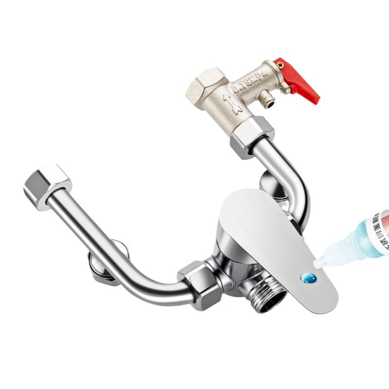 Water Heater 304 Stainless Steel Mixing Valve Shower Accessories Hot and Cold Switch U-Shaped Mixing Valve Faucet Large Flow Rate