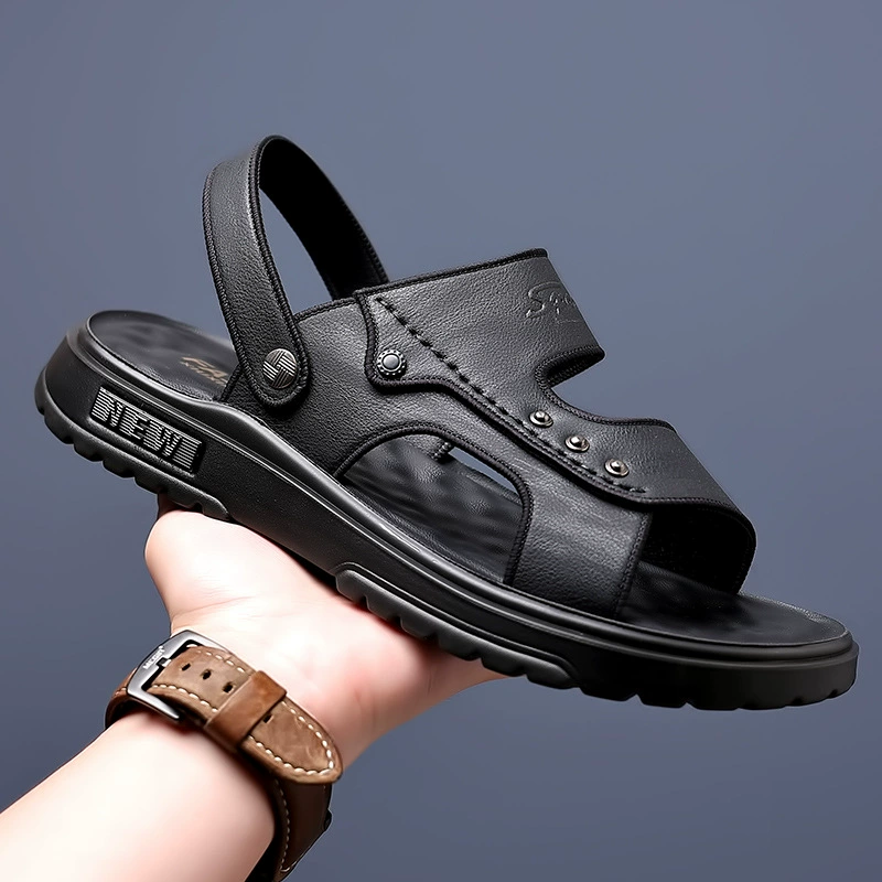 Летние сандалии, пляжная обувь для отдыха на платформе, износостойкие слайды, шлепанцы, большой размер