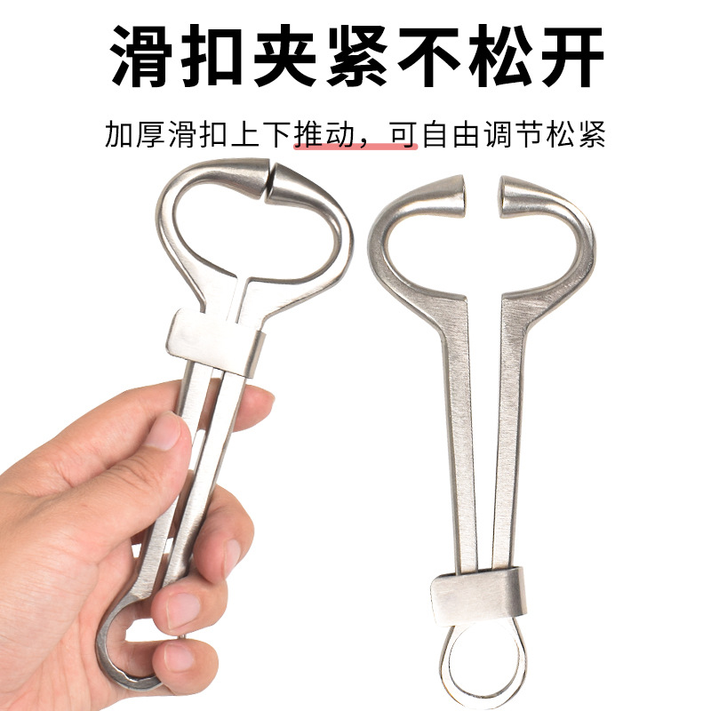 Exportación de pinzas de nariz de buey acero inoxidable buey anillo de nariz de buey anillo de nariz de buey montaje de pinza de pinza de buey abrazadera de buey suministros de buey