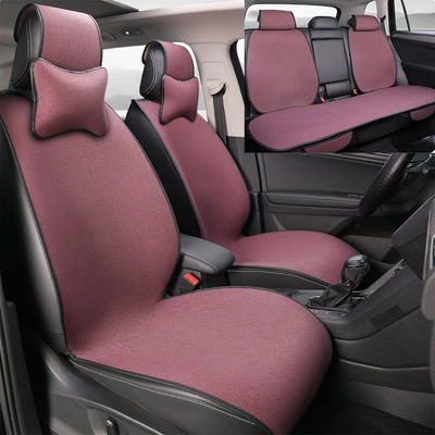 Four Seasons Pad — Car Seat Cushion, Suitable for All - purple-comfort-edition-with-2-neck-pillows-rear-split-design-general