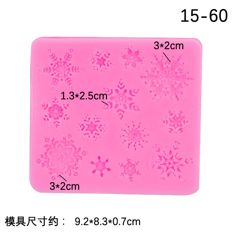 Hada varita mágica Navidad copo de nieve vestido hasta silicona molde Flip azúcar chocolate hornear pastel Decoración Accesorios molde