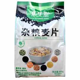 厂家直销低生堂高山黑苦荞麦片500g杂粮麦片香米营养