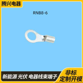 OT紫铜焊接冷压RNB8-6圆型裸端头O型地环形口铜线鼻子线耳端子