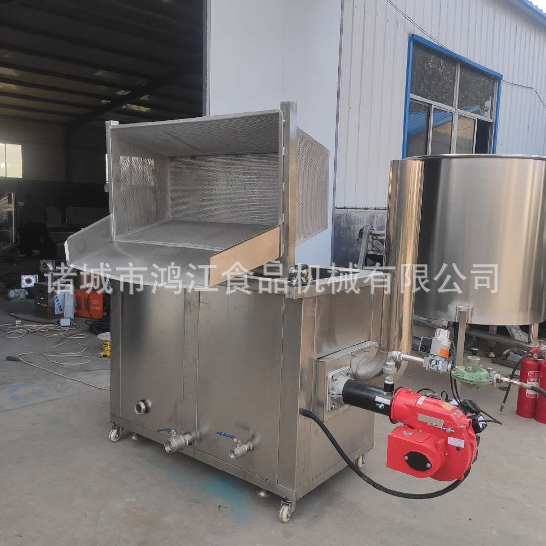 燃气加热麻花油炸机 素春卷油炸设备中型 豆皮大豆油炸单机触屏