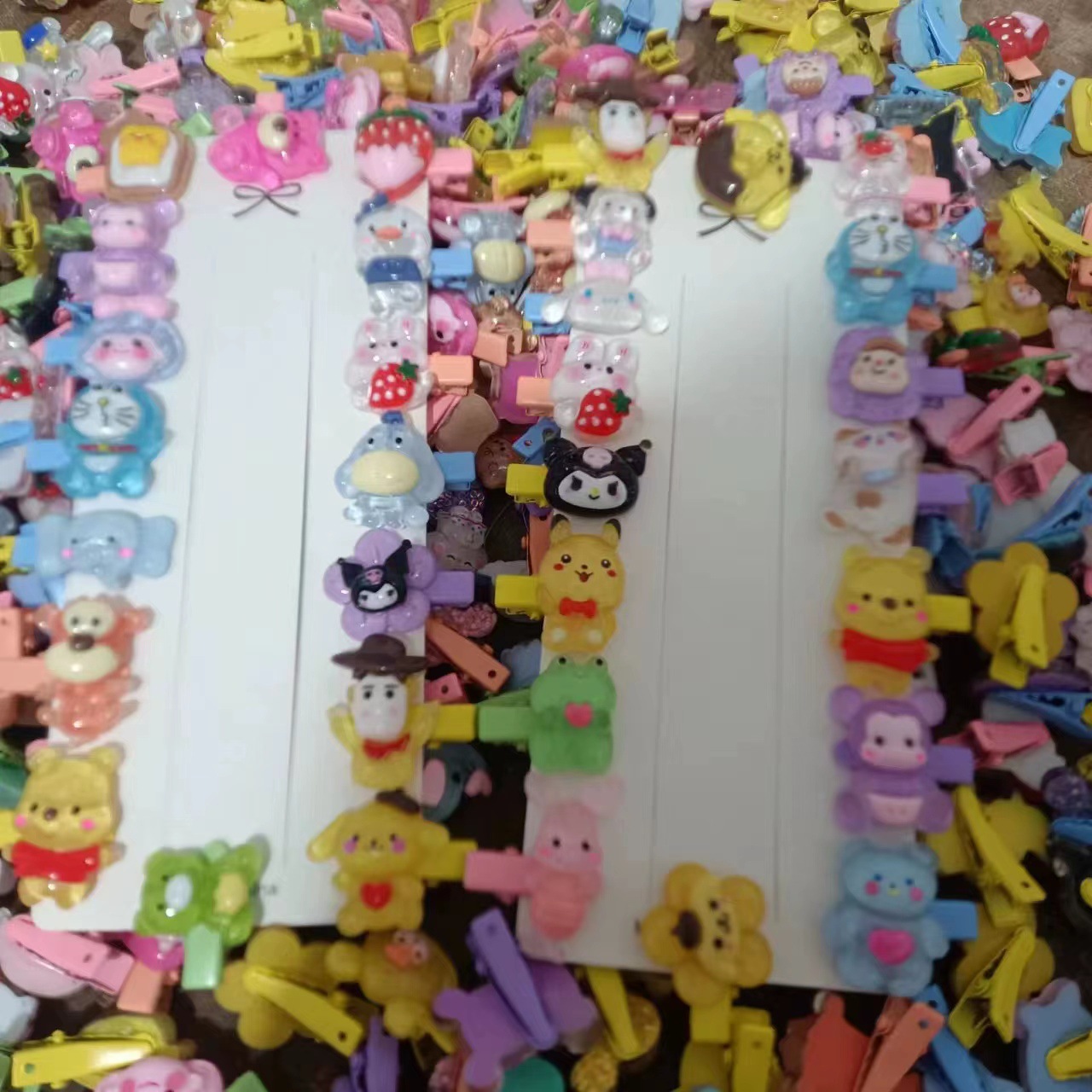 7 색 얼음 투과성 작은 클립