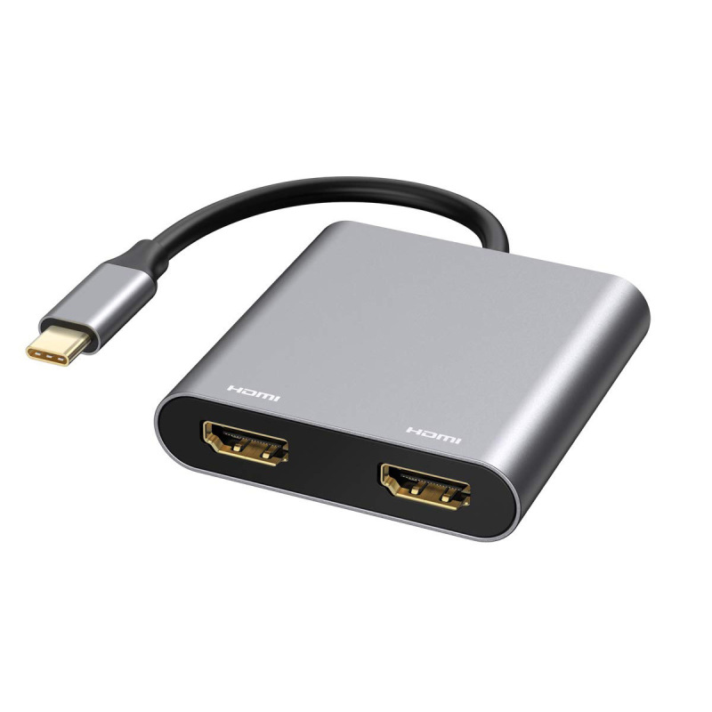 クロスボーダータイプcから4-in-1デュアルhdmi+3.0usb+pd高精細Macbook同一ディスプレイデュアルスクリーンハブコンバータ|undefined