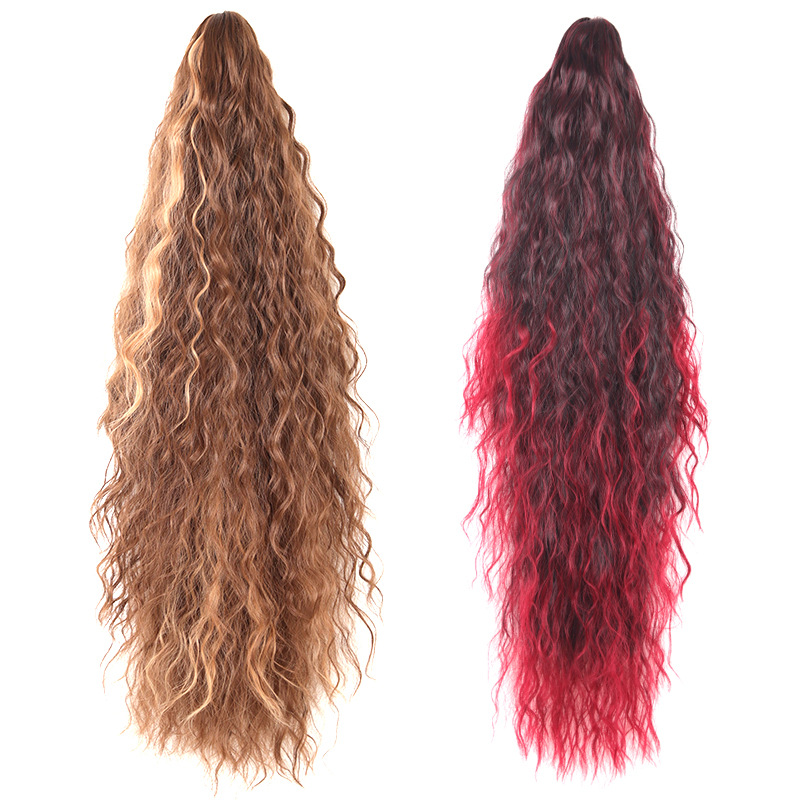 Extension de queue de cheval synthétique avec pince cheveux longs_voghion.com