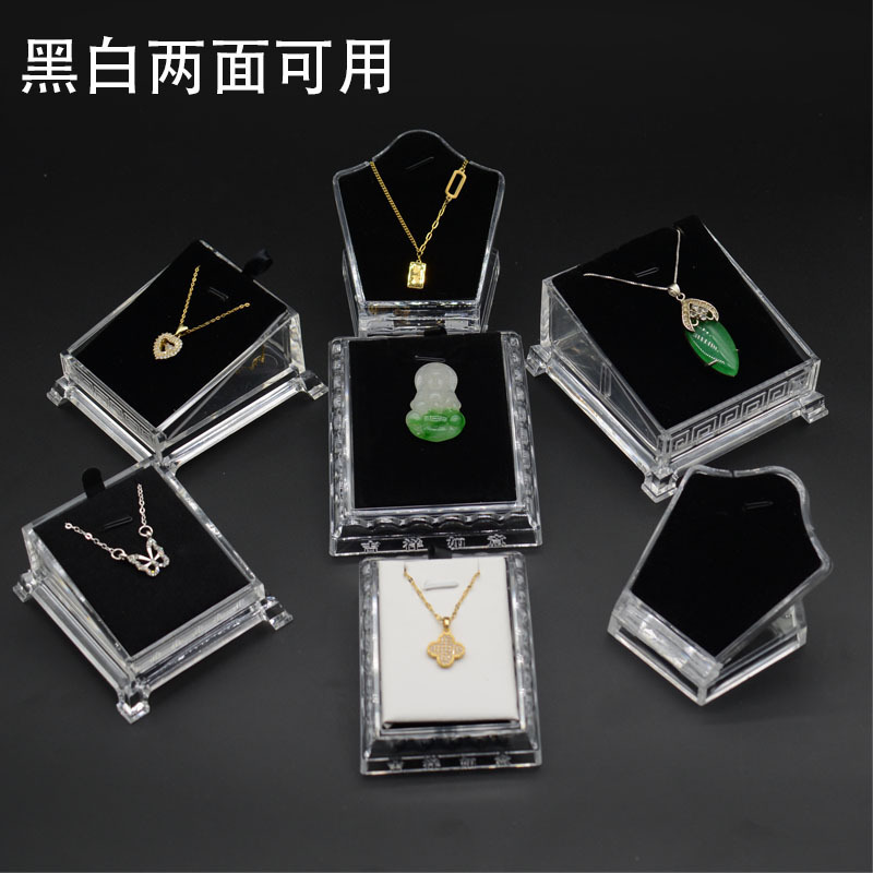Acrylic Organic Plastic Transparent Jade Pendant Buddha Brand Jewelry Display Props Jewelry Holder Shelf Base