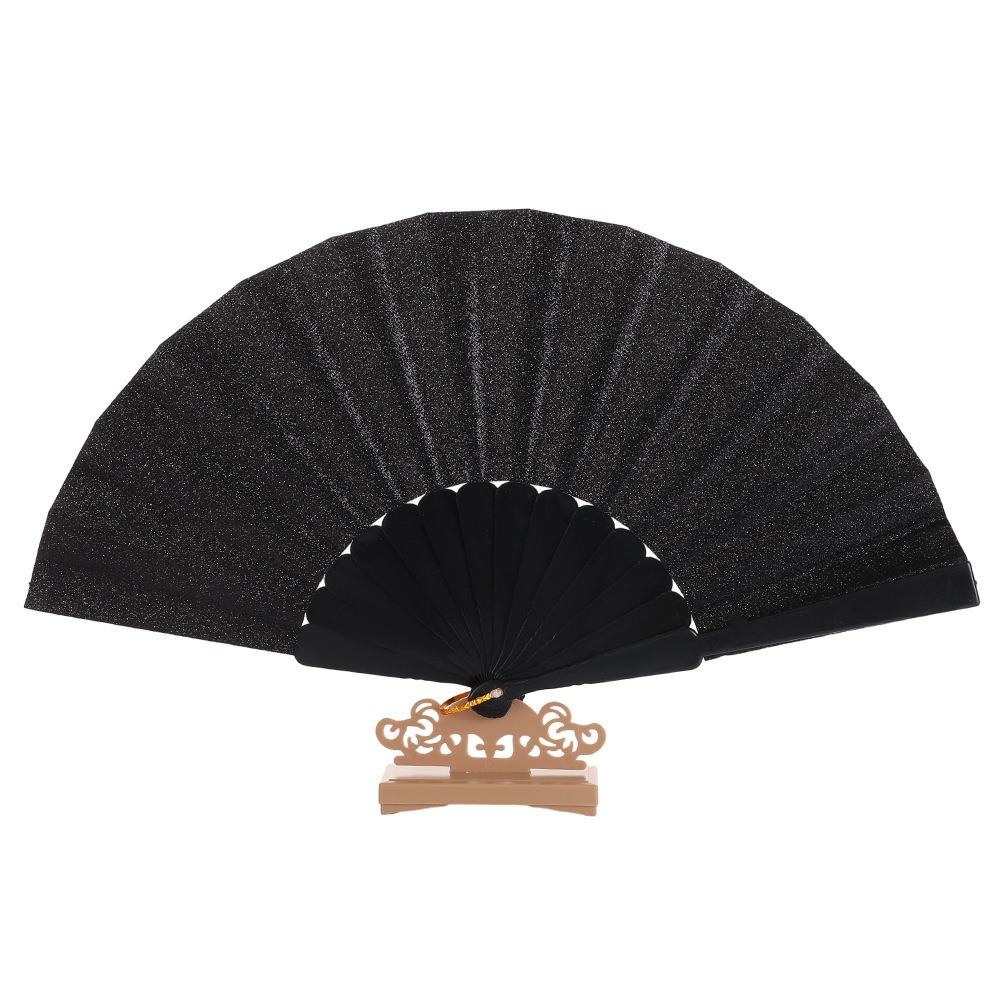 Fabricantes personalizados de color sólido plano ventilador de plástico cuadrado props de baile ventilador plegable plano tai chi doble ventilador plegable al por mayor