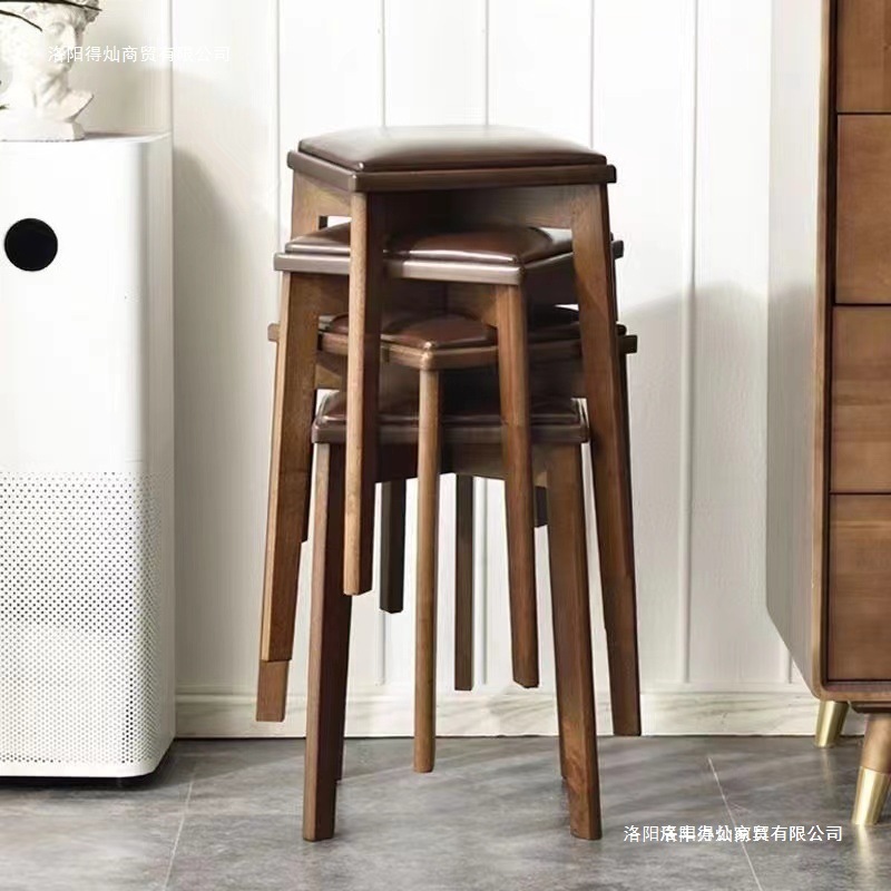 Solid Wood Stools, Home Restaurant Stools, Soft-Packed Square Stools, Dining Tables, High Stools, Wooden Benches, Stackable Dining Stools, Wooden Dining Chairs
