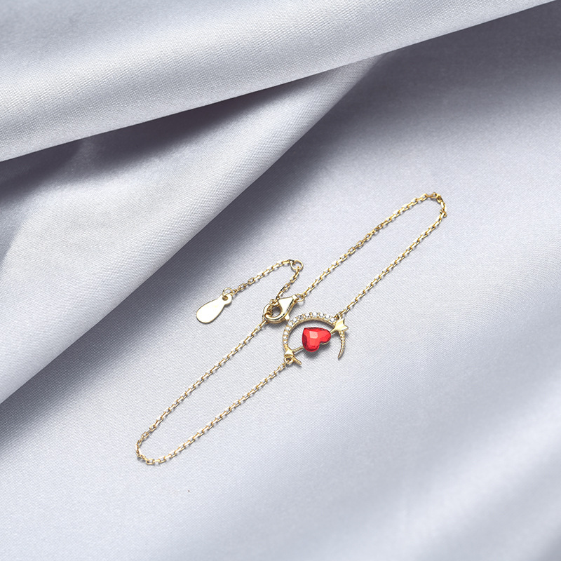 Estilo fresco personalizado diamante pulsera estilo coreano s925 plata esterlina ZIRCON creativo pequeña pulsera mujer elegante joyería de plata