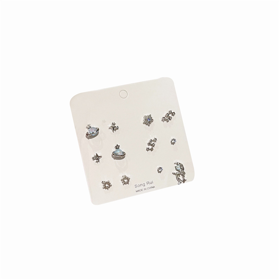 Small design blue earrings pearl