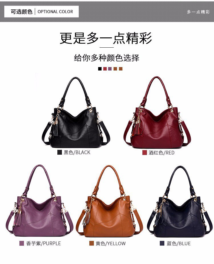 New fringed large-capacity tote women's bag, European and American trend Hobo single-shoulder handbag, cross-border one-piece delivery worldwide undefined