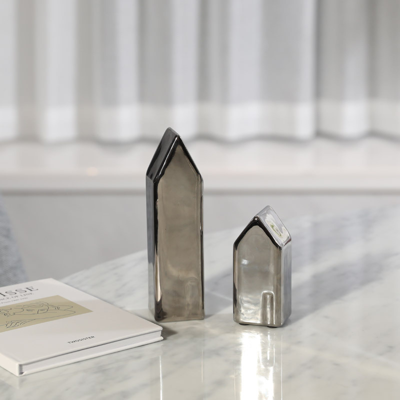 Moderno creativo modelado arquitectónico cerámica artesanía decoración salón estantería vino gabinete escritorio geométrica decoración suave