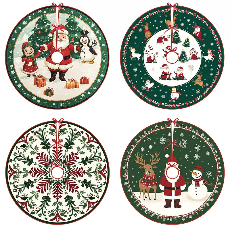 跨境新款圣诞节创意树裙居家节日圣诞树底部装饰品源头厂家批发