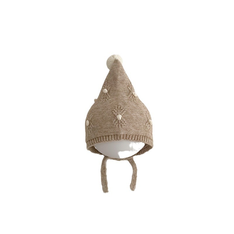 Baby hat Winter newborn ins plus cotton warm ear cap cute baby tire cap wool cap_voghion.com