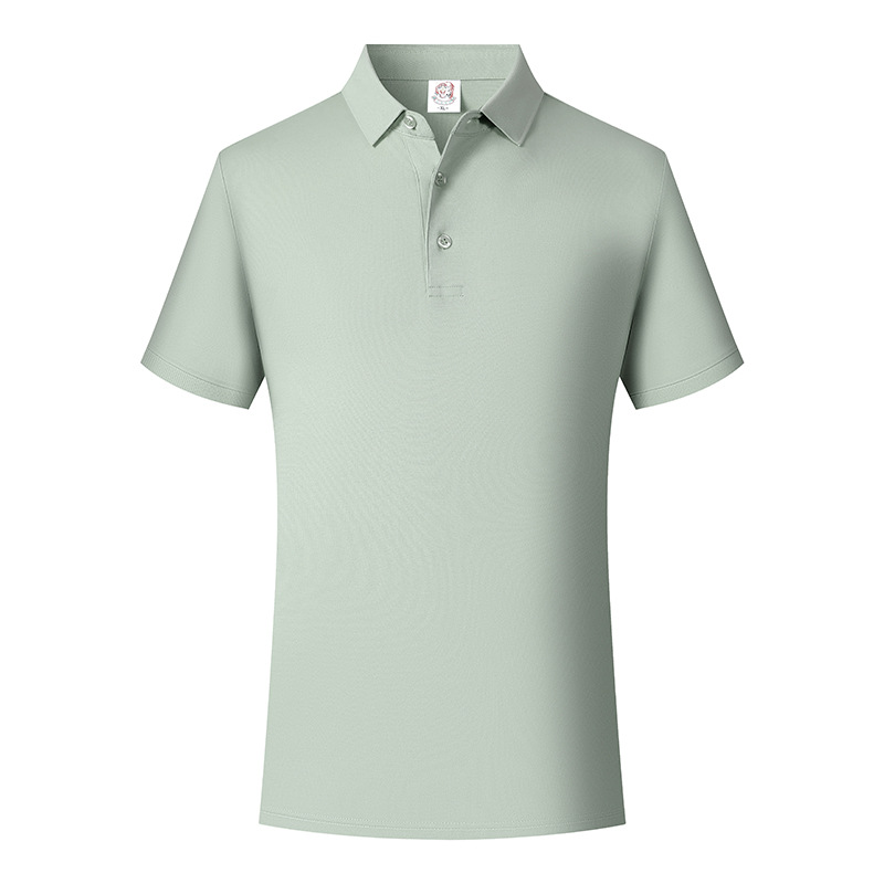 Anti-ácara 5A algodón antibacteriano de alta gama con solapa de manga corta camiseta antiarrugas ropa de trabajo transpirable polo comercial personalizada