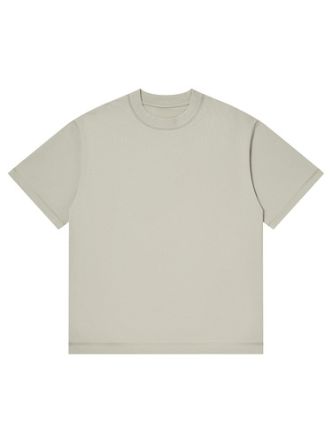 Ice Sensation Cotton 230g Black Technology Cool-Feeling Short-Sleeve T-shirt for Men and Women Summer Trend Brand Men's Clothing Breathable Elastic Solid Color T-shirt