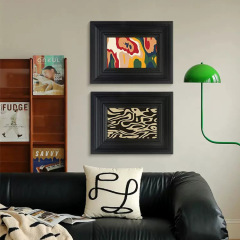 《蒙德里安》法式小眾抽象中古風客廳組合掛畫復古餐廳床頭裝飾畫