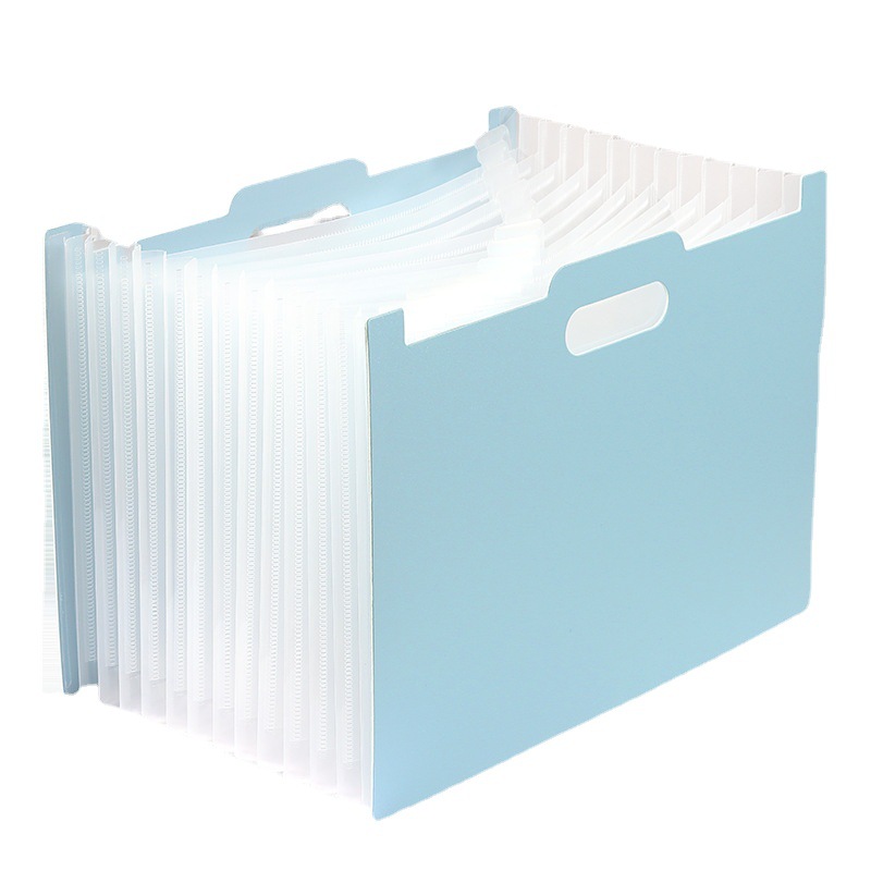 Bolsa de órgano de boca oblicua de carpeta vertical de escritorio Bolsa de almacenamiento de órgano retráctil multicapa para papel de prueba de estudiante