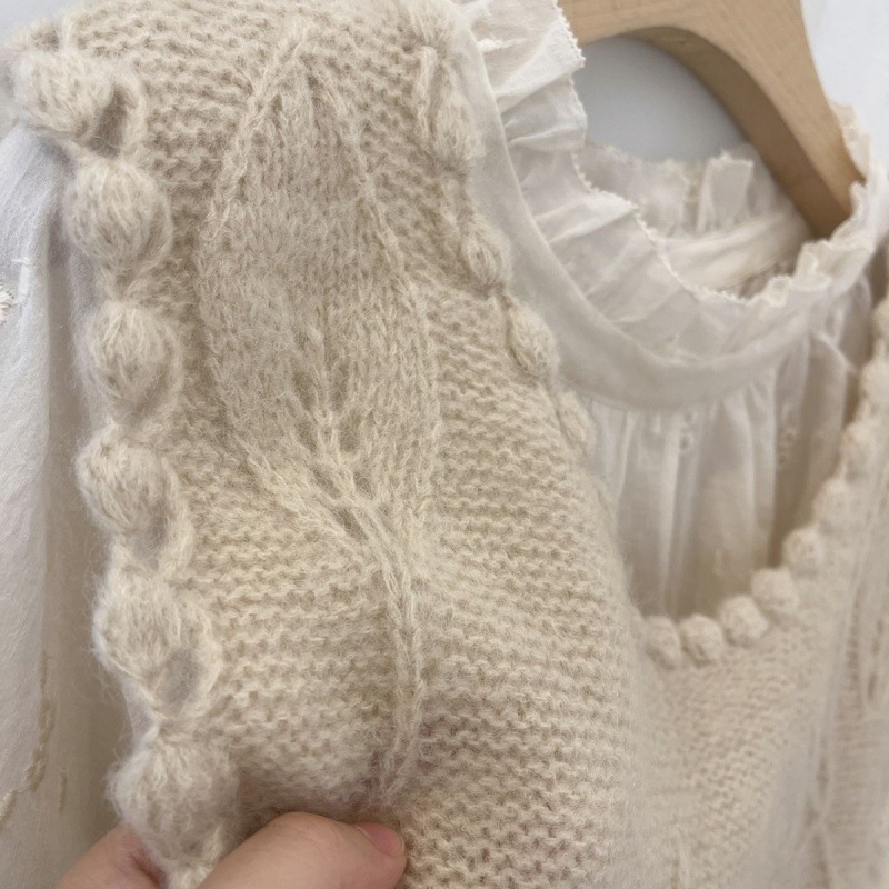 24 invierno Puyuan cuello redondo agujero de reducción de la edad camisa de punto de hombro chaleco de cavalo de caza de otoño nuevo image 1