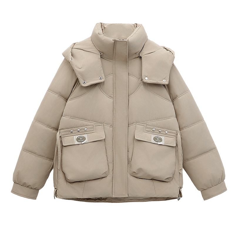 Invierno nuevo engordamiento ropa de algodón convencional de tamaño grande mujer ropa de algodón casual suelta engrosada chaqueta de algodón de estilo extranjero abrigo de moda
