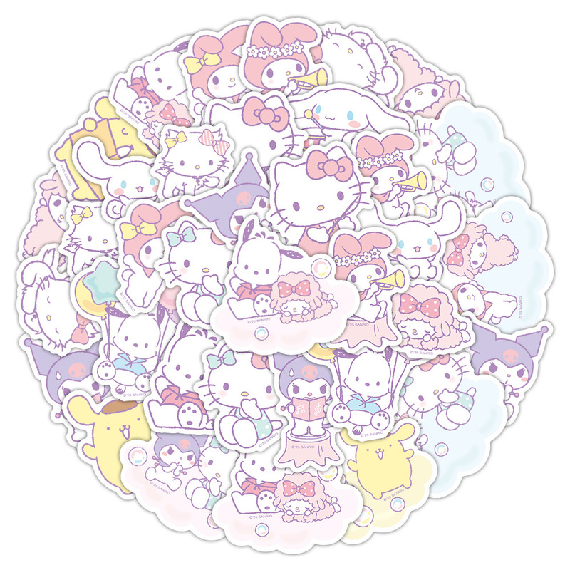 50 Sanliou Stickers, Cute Cartoon Ins Graffiti Stickers, Guka Decorative Mobile Phone Case, Waterproof Stickers