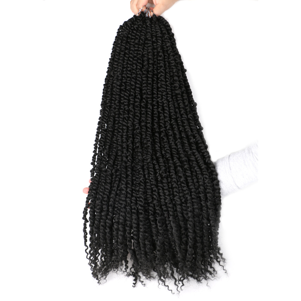 Pre-torcido Pasión Twist Crochet Trenzas Peluca de pelo doble hilo Pasión