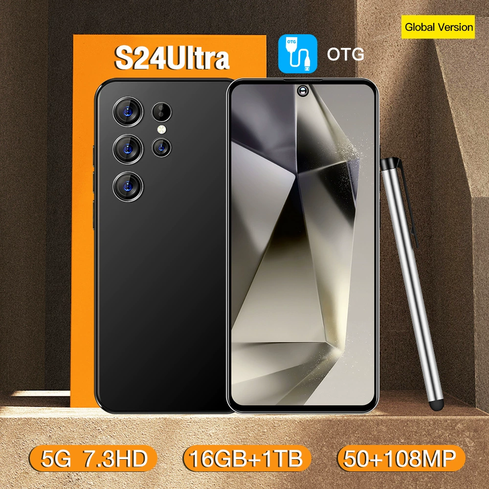 Смартфон S24 Ultra, 7,3 дюйма 5G, 16 ГБ + 1 ТБ, камеры 50МП/108МП