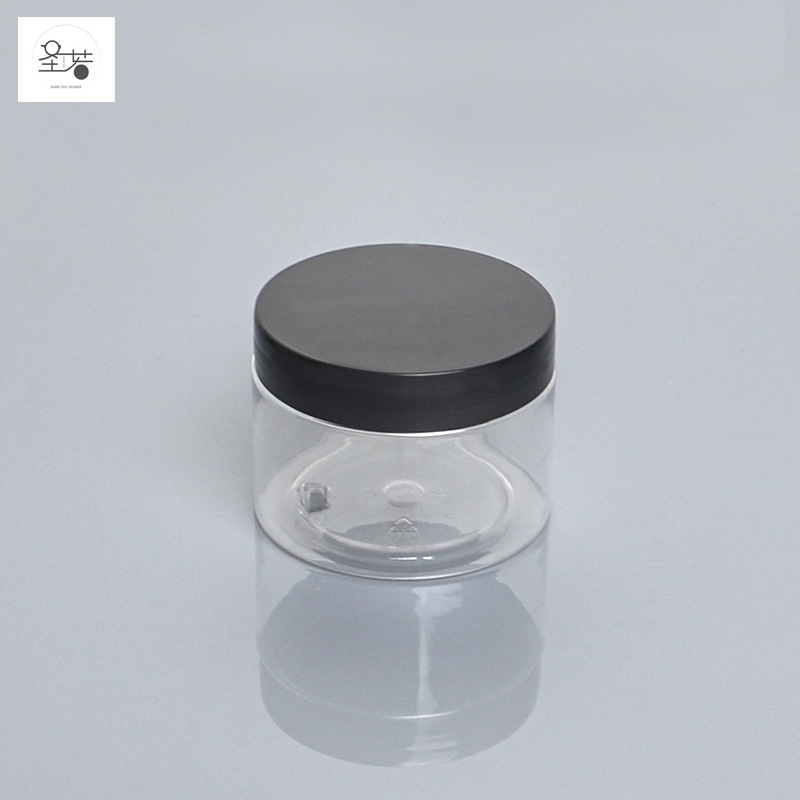 现货150ml广口瓶膏霜罐塑料直筒饵料200ml透明干果花茶食品包装瓶