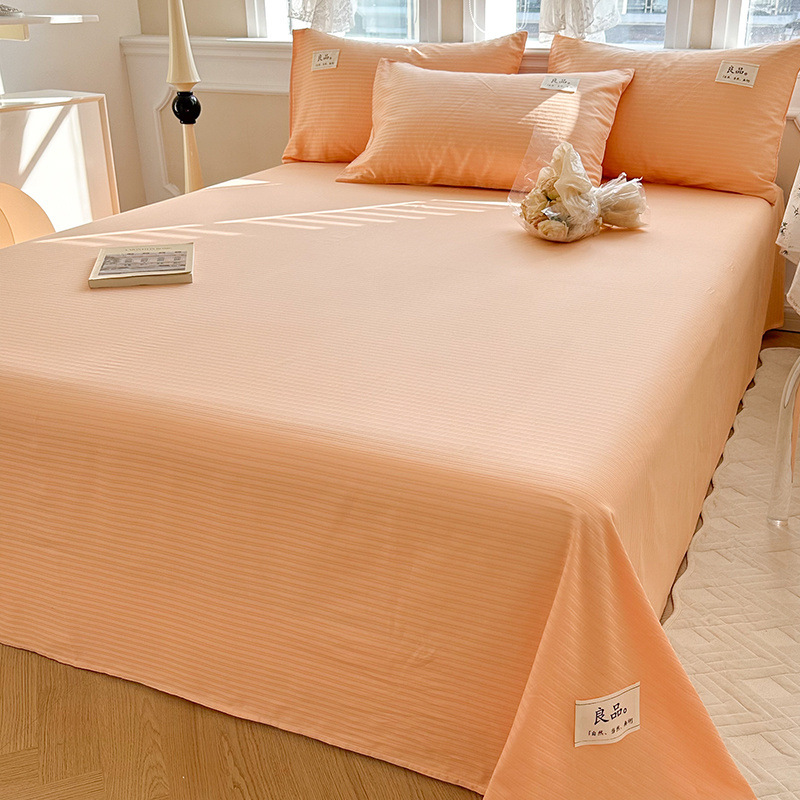 Verano Clase A sábanas de algodón puro pieza individual 100 estudiantes de dormitorio de algodón edredón individual funda de almohada de tres piezas para uso doméstico