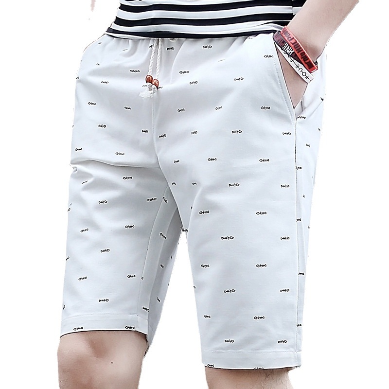 Verano japonés moda marca hombres pantalones cortos nuevo medio pantalones quinto pantalones sueltos más tamaño Pantalones deportivos pantalones de playa hombres