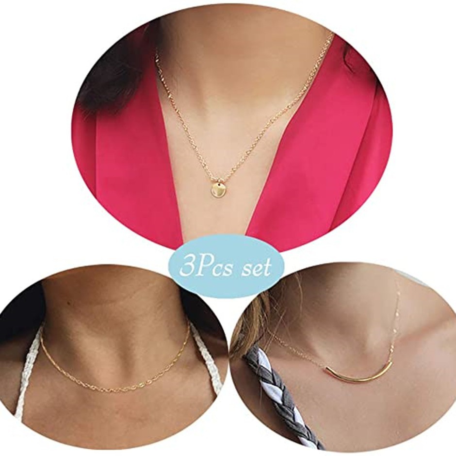 Europeo y Americano transfronterizo popular Amazon caliente-Venta de múltiples capas de tubo de cobre de metal electrochapado collar de lentejuelas collar de moda simple